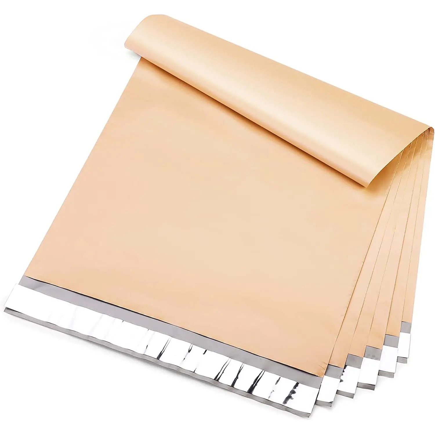 Waterproof logistics transport hologram padded poly White rose gold Pink eco friendly mailer mailing bag