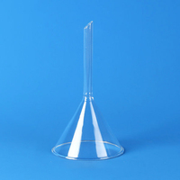Entonnoir en verre transparent 60mm 75mm 90mm 120mm laboratoire école science borosilicate 3.3