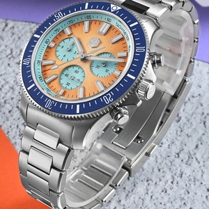 Saint Martin Peacock SL-4801Men's Mechanical <b>Chronograph</b> Watch Diving <b>Automatic</b>/Manual Winding High Frequency Hua Watch SN0118JS - Product Image 4