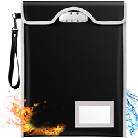 Sac à documents ignifuge 15x11 pouces avec serrure pour tablette de documents de taille lettre légale A4 A5 Bijoux de valeur Carte de caisse et passeport