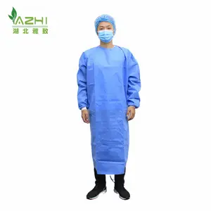 Medizinisches wasserdichtes Einweg-OP-Kleid für Einweg-Peeling anzüge für Kranken häuser im Gesundheits wesen Verstärkte Chirurgen kleider mit CE-ISO