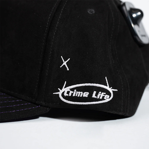 メーカーカスタム5パネルブランク湾曲ブリムパーソナライズスエード野球キャップGorras Rude Hat's Angel Azulモンキーハット - Product Image 5