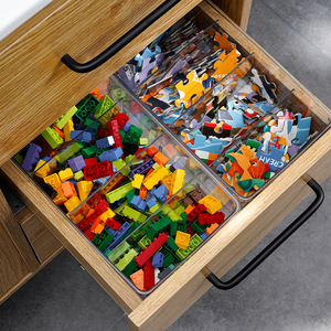 Organizador de nevera apilable, contenedor de comida transparente con divisor, nevera, caja de almacenamiento de bebidas y aperitivos - Product Image 5