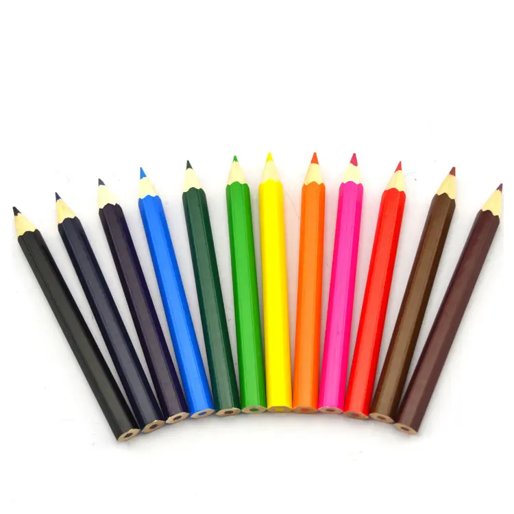 Lápices de colores baratos de 3,5 pulgadas hechos de madera
