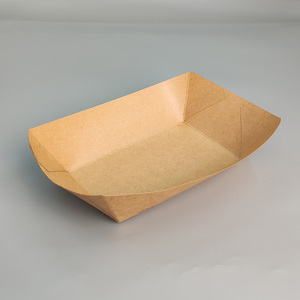 Dùng Một Lần Nhanh Chóng Thực Phẩm Giấy Thuyền Hộp Khay Giấy Tấm Cho Thực Phẩm Takeaway Kraft Giấy Container Khay - Product Image 1