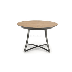 Nuevo diseño de madera MDF muebles de comedor <span class=keywords><strong>mesa</strong></span> de comedor <span class=keywords><strong>redonda</strong></span> <span class=keywords><strong>extensible</strong></span> con base de madera 6 asientos - Product Image 2