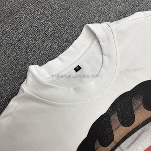 T-shirt Grafica Personalizzata di Alta Qualità in 100% Cotone, <span class=keywords><strong>Maglietta</strong></span> <span class=keywords><strong>Bianca</strong></span> <span class=keywords><strong>da</strong></span> Uomo con Stampa DTG, Pesante e Oversize - Product Image 4