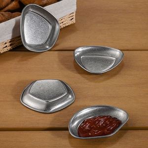 Plat à sauce tomate pour frites en acier inoxydable, élégant, jetable, épais, à compartiment unique, pour la maison, pour tremper les plats chauds - Product Image 6