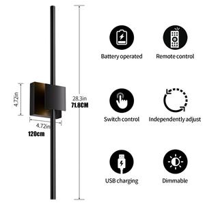 Lampe murale à télécommande ultra longue autonomie, trois couleurs à intensité variable, source d'usine avec chargement rapide et sans câblage - Product Image 4