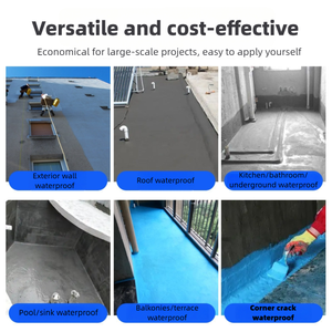 Peinture à base de <span class=keywords><strong>ciment</strong></span> polymère JS de la marque OAKHOUSE, peinture acrylique imperméable pour salle de bain, cuisine, mur, béton, toit - Product Image 5
