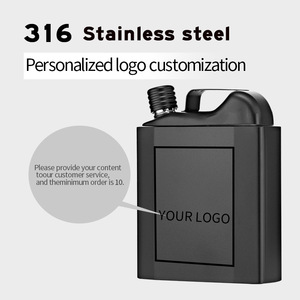 Brocca di vino russo, acciaio inossidabile 304, portatile, cuoio genuino addensato, bottiglia di spirito bianco da 88 once, grande capacità all'aperto - Product Image 3