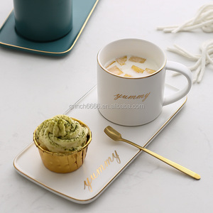 2024 Taza de café y plato Juego de aperitivos Plato de desayuno Taza de café y <span class=keywords><strong>Bagel</strong></span> - Product Image 4