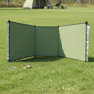 <span class=keywords><strong>Paravientos</strong></span> Portátil de Una Sola Capa de Acero para Estufa, Pantalla Protectora de Viento para <span class=keywords><strong>Playa</strong></span>, Tela Oxford, Mampara de Camping, Privacidad para Barbacoa al Aire Libre en Verano - Product Image 1