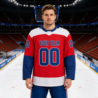 Jersey Hoki Sublimasi Logo Kustom Dewasa Tim Pria Jersey Hoki Es Grosir Seragam Hoki Polos