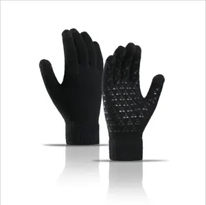 warm thick knitted Touch Screen winter Magic Gloves Men women soft Knitted sports Wool Mittens Gloves