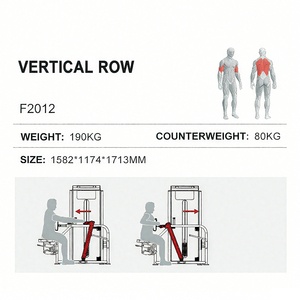 2026 NUEVO Equipo Comercial de Gimnasio para Entrenamiento de Fuerza, Máquina de Poleas con Peso, Doble Entrenador de Remo Vertical WD-F2012 - Product Image 5