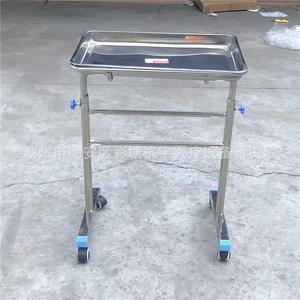 ชั้นวางถาดผ่าตัดสแตนเลสแบบแขนเดียว ดีไซน์ทันสมัย พร้อมล้อเลื่อนยกได้แบบเสาเดี่ยว - Product Image 2