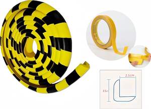 Gardes de <span class=keywords><strong>mur</strong></span> et d'angle en caoutchouc NBR auto-adhésives robustes rayures jaunes/noires colonnes de stationnement sécurité de <span class=keywords><strong>garage</strong></span> caractéristique étanche - Product Image 2