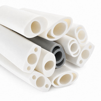 Tube en silicone moulé sur mesure à trois canaux, extrudé, résistant aux hautes températures, pour la protection des câbles et des profilés