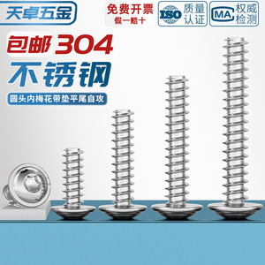 304 Stainless Steel Pan Head Torx Self Tapping Screws M2 M3 M4 M5 Metric Wood <b>Fasteners</b> Grade 8 Anti Theft - Product Image 5