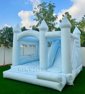 Combo de toboggan <span class=keywords><strong>gonflable</strong></span> de couleur douce pour la location d'événement d'anniversaire et la <span class=keywords><strong>structure</strong></span> de divertissement d'amusement de famille de jardin - Product Image 5