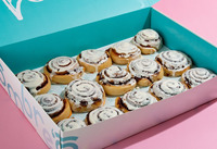 Boîte en papier biodégradable recyclé pour boulangerie, emballage pour sushi, sucre, contenants cadeaux personnalisés avec fenêtre