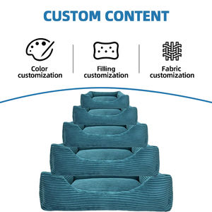 เตียงนอนสุนัขเพื่อสุขภาพ SUREWALHOME ทำจากผ้าคอร์ดเนื้อนุ่ม ขนาด XS/S/<span class=keywords><strong>M</strong></span>/L/XL สำหรับสุนัขพันธุ์เล็กและพันธุ์ใหญ่ ตะกร้าสุนัข เตียงนุ่มสำหรับสัตว์เลี้ยง - Product Image 6