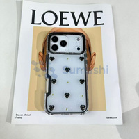 Coque de téléphone transparente antichoc et étanche avec bordure à paillettes pour iPhone 17 Air 16 15 14 Pro Max