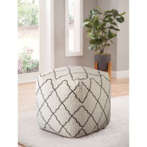 DB Lattice pouf ผ้าสีเบจแบบโบฮีเมียนสไตล์โมรอคโคที่ทันสมัยสำหรับใช้ตกแต่งงานแต่งงานฮาโลวีน - Product Image 1