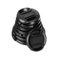 Capuchon d'objectif d'appareil photo DSLR, 9 pièces, qualité supérieure, caoutchouc noir, 77mm 55mm 58mm 52mm