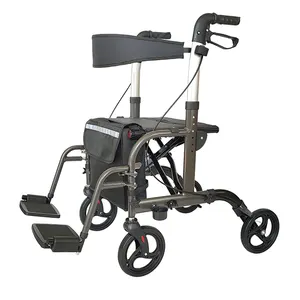 欧洲热卖铝助行器，带座椅和脚凳供老年人使用