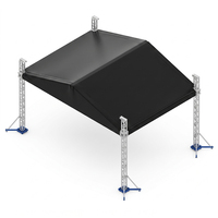 Estructura de aluminio de dos alas de 8x7x6m para escenarios, sistema de iluminación Line Array y conciertos