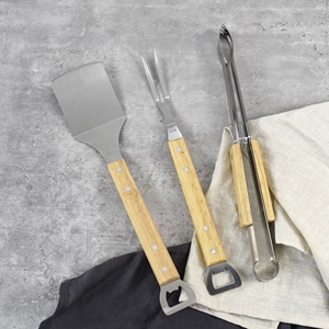 Bbq Grill 3Pc Rvs Inclusief Vork, Tong, Spatel Barbecue Sets Voor Grillen Keuken Accessoire - Product Image 5