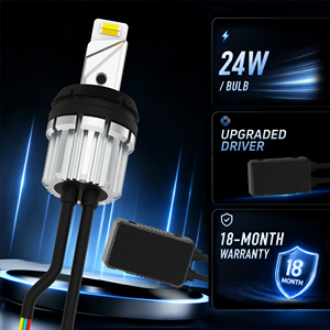 Lampadina LED G-VIEW 1156 per Auto, Bianca/Ambra Commutabile, Indicatore di Direzione Anteriore e Luce Diurna Combinata - 10-18V 24W 1500 Lm - Product Image 1