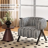 Fauteuil simple en métal de style minimaliste moderne, idéal pour la lecture et la détente, sensation de luxe léger haut de gamme pour salon et balcon