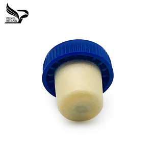 Bouchons de bouteille en liège personnalisés en plastique synthétique naturel bouchons en liège avec bouchons bleus enduits pour bouteilles de spiritueux bouchons de <span class=keywords><strong>vin</strong></span> - Product Image 1