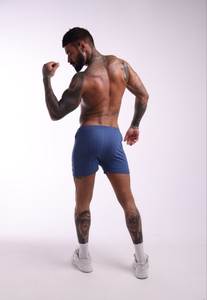 Calzoncillos Bóxer de Algodón Suave para Hombre, Color Azul, Transpirables, Cómodos, con Cintura Elástica, Proveedor de Fábrica - Product Image 4