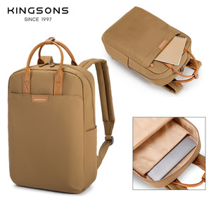 Kingsons Unisex <b>Student</b> <b>Backpack</b> 15 Inches Water Resistant Lightweight Solid Color Casual Travel <b>Backpack</b> - Product Image 5