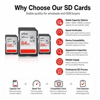 Untuk Kartu Ultra SD 64GB 128GB 256GB SDXC UHS-I C10 U1 150MB/s Video Full HD Kamera DSLR GPS MP3 Ponsel Pasokan Langsung Pabrik