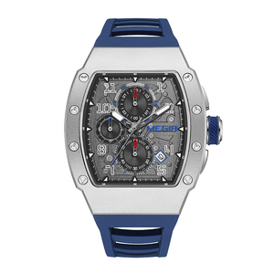 Montre homme originale de la marque Megir 8411, montre-bracelet à quartz de luxe pour homme, montre sport chronographe tonneau tendance - Product Image 5