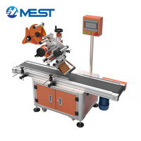 Machine d'étiquetage automatique de bouteilles carrées à surface plane, haute qualité, mini, à écran tactile, pour autocollants en verre et papier
