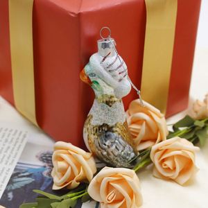 Adornos Colgantes para Árbol de Navidad con Diseño de Animales Personalizables (Erizo, Oso Polar, Elefante, Pájaro) en Vidrio, Impresión UV, 7*7*10cm, Rojo Navidad - Product Image 5