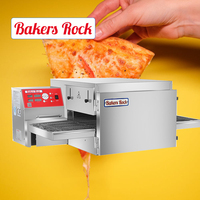 Horno de Pizza Eléctrico Estilo Pizza Hut con Doble Temperatura y Transportador de Aire Impulsado