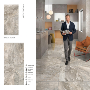 Dalles de sol et de mur en porcelaine brillante et mate Belly Snow 600x1200mm, designs décoratifs en céramique - Product Image 6