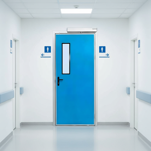 Porta Elettrica Laterale Apribile MBSafe per Camera Bianca Ospedaliera, Moderna, di Alta Qualità, Prezzo di Fabbrica, con Profilo in Alluminio Ermetico e Isolamento Acustico - Product Image 1