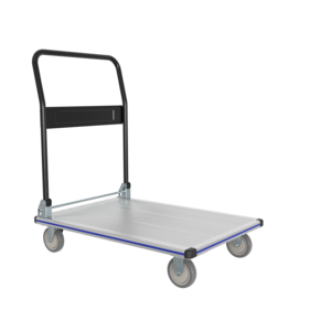 भारी शुल्क 250 किलोग्राम एल्यूमीनियम प्लेटफॉर्म हाथ ट्रक हाथ ट्रॉली बड़े आकार के मंच और चार पहियों के साथ - Product Image 1
