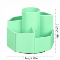 Guangqi A0185 - Organizador de Escritorio Giratorio de Plástico de Gran Capacidad, Estuche para Cosméticos de Alta Calidad, Portalápices