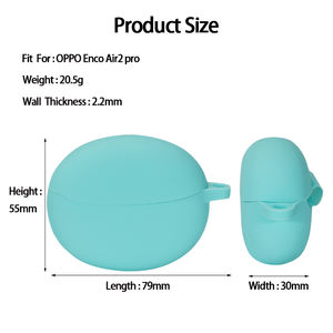 Coque d'écouteur en silicone avec logo personnalisé pour OPPO <span class=keywords><strong>Enco</strong></span> <span class=keywords><strong>Air</strong></span> <span class=keywords><strong>2</strong></span> Pro, vente en gros - Product Image 5