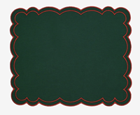 Serviette de table en lin et coton faite à la main pour Noël et le Nouvel An, bordure brodée, durable, écologique, chic, 60x60cm, personnalisable
