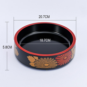 Plato Japonés de Hielo Seco para <span class=keywords><strong>Sushi</strong></span>, Vajilla Redonda, Laca para <span class=keywords><strong>Sushi</strong></span> Oke, Plato de Plástico ABS para Sashimi, Bandeja para Servir - Product Image 5